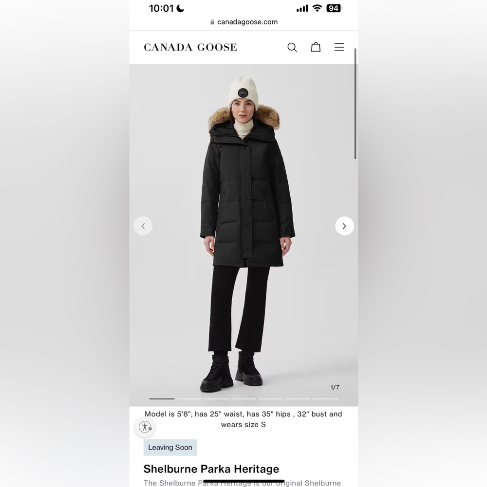 Canada Goose Black Shelburne Parka